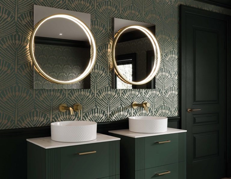 HiB Brushed Brass Solas mirror
