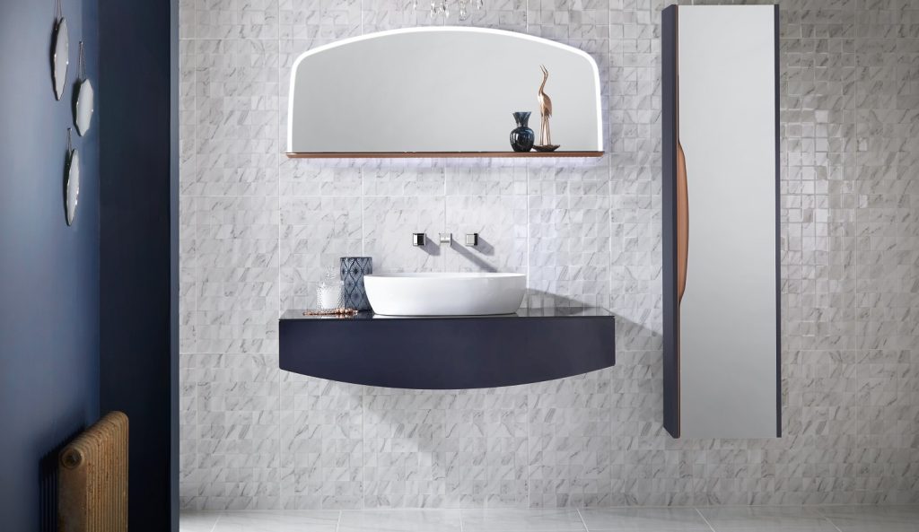 Symmetry & fusion deliver statement design topia Bathrooms Opula Burnt Copper