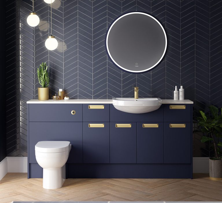 Arabella in Azure Blue Curved