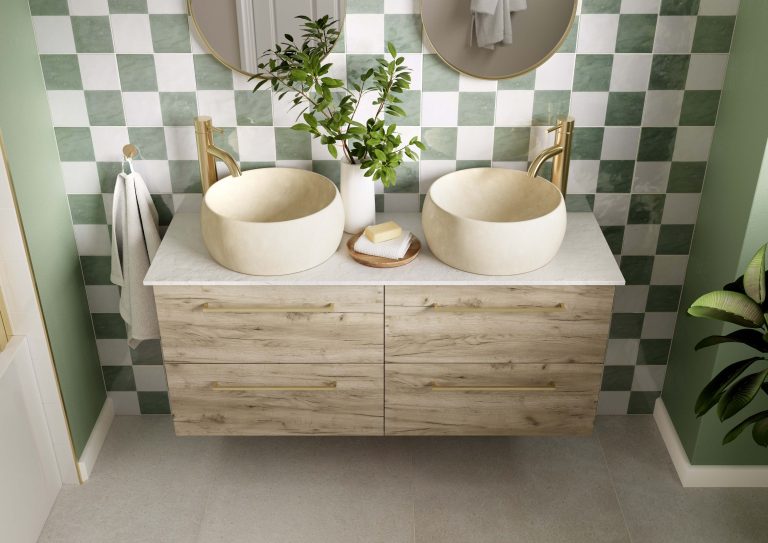 Bathroom Review VOLTA OAK furniture range.