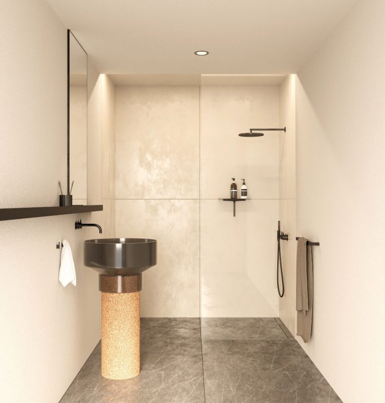 Japandi is seeing a resurgence within the interior design sector, but what exactly is it? Bathroom-Review-HighLine-Custom_reframe_towel-bar_tooth-brush_hooks