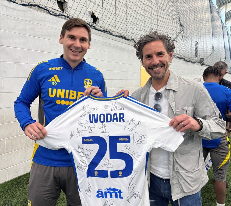 Wödar celebrates Leeds United’s return to the Premier League name on team Bathroom-Review-Wodar-leeds-United