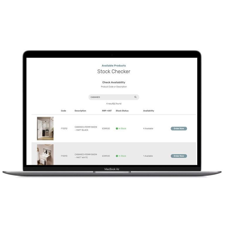 Frontline Bathrooms launches live stock portal to support its customers Bathroom-Review-STOCK-CHECKER-MOCK